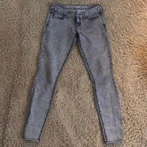 Gray Acid Wash Express Jean Leggings